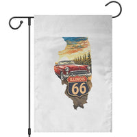 Route Highway 66 Illinois State Pride Garden Flag Mother Road Travel Gift