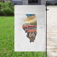 Route Highway 66 Illinois State Pride Garden Flag Mother Road Travel Gift