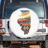 Route Highway 66 Illinois State Pride Spare Tire Cover Mother Road Travel Gift