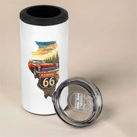 Route Highway 66 Illinois State Pride 4 in 1 Can Cooler Tumbler Mother Road Travel Gift