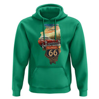 Route Highway 66 Illinois State Pride Hoodie Mother Road Travel Gift