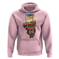 Route Highway 66 Illinois State Pride Hoodie Mother Road Travel Gift