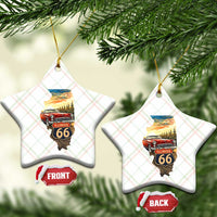 Route Highway 66 Illinois State Pride Ceramic Ornament Mother Road Travel Gift