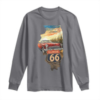 Route Highway 66 Illinois State Pride Long Sleeve Shirt Mother Road Travel Gift