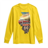 Route Highway 66 Illinois State Pride Long Sleeve Shirt Mother Road Travel Gift