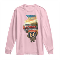 Route Highway 66 Illinois State Pride Long Sleeve Shirt Mother Road Travel Gift
