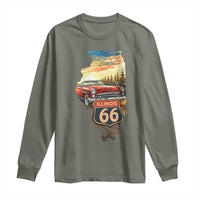 Route Highway 66 Illinois State Pride Long Sleeve Shirt Mother Road Travel Gift