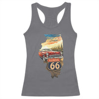 Route Highway 66 Illinois State Pride Racerback Tank Top Mother Road Travel Gift