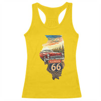 Route Highway 66 Illinois State Pride Racerback Tank Top Mother Road Travel Gift
