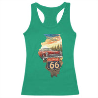 Route Highway 66 Illinois State Pride Racerback Tank Top Mother Road Travel Gift