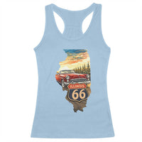 Route Highway 66 Illinois State Pride Racerback Tank Top Mother Road Travel Gift