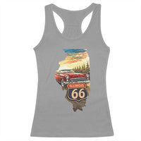 Route Highway 66 Illinois State Pride Racerback Tank Top Mother Road Travel Gift