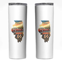 Route Highway 66 Illinois State Pride Skinny Tumbler Mother Road Travel Gift