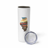 Route Highway 66 Illinois State Pride Skinny Tumbler Mother Road Travel Gift