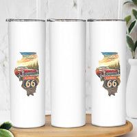 Route Highway 66 Illinois State Pride Skinny Tumbler Mother Road Travel Gift