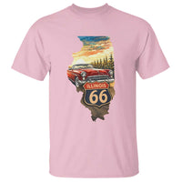 Route Highway 66 Illinois State Pride T Shirt Mother Road Travel Gift
