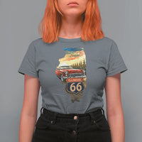 Route Highway 66 Illinois State Pride T Shirt For Women Mother Road Travel Gift
