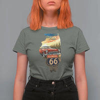 Route Highway 66 Illinois State Pride T Shirt For Women Mother Road Travel Gift