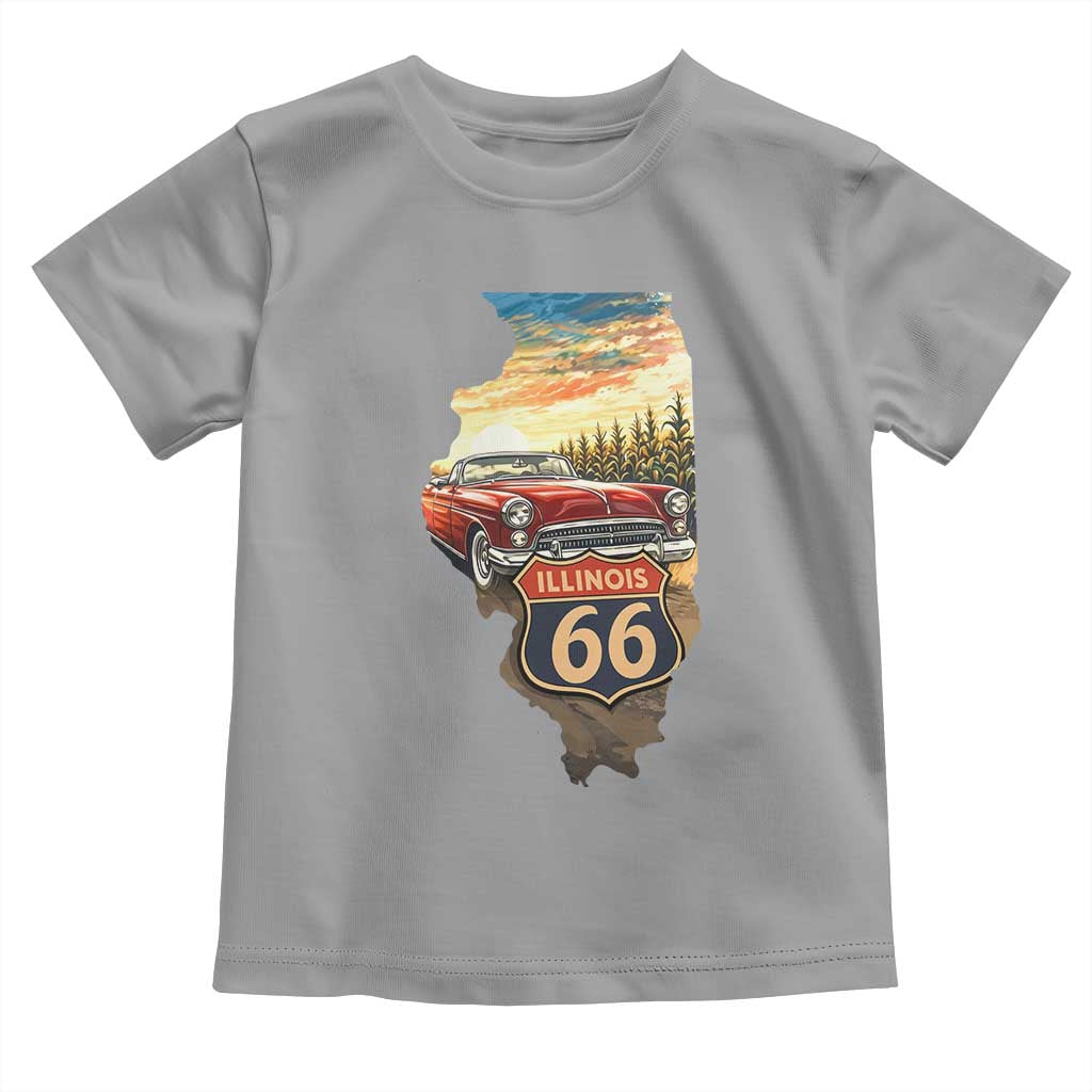 Route Highway 66 Illinois State Pride Toddler T Shirt Mother Road Travel Gift