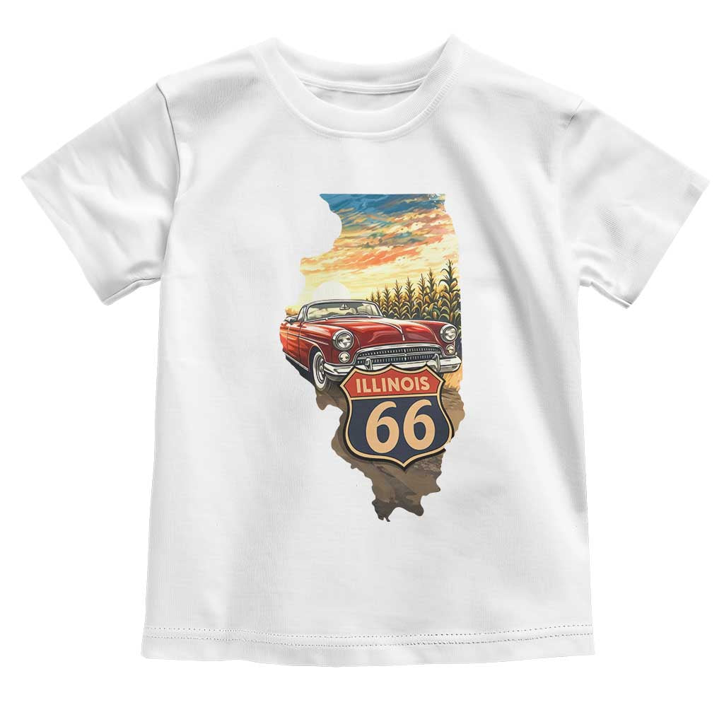 Route Highway 66 Illinois State Pride Toddler T Shirt Mother Road Travel Gift