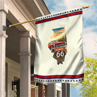 Route Highway 66 Illinois State Pride Garden Flag Mother Road Travel Gift