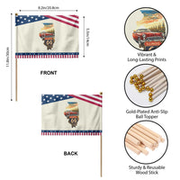 Route Highway 66 Illinois State Pride Patriotic Handheld Flag Mother Road Travel Gift