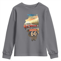 Route Highway 66 Illinois State Pride Youth Sweatshirt Mother Road Travel Gift