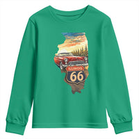 Route Highway 66 Illinois State Pride Youth Sweatshirt Mother Road Travel Gift