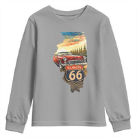 Route Highway 66 Illinois State Pride Youth Sweatshirt Mother Road Travel Gift