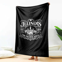 The Prairie State Illinois Souvenir Throw Blanket Historic Midwest Gift