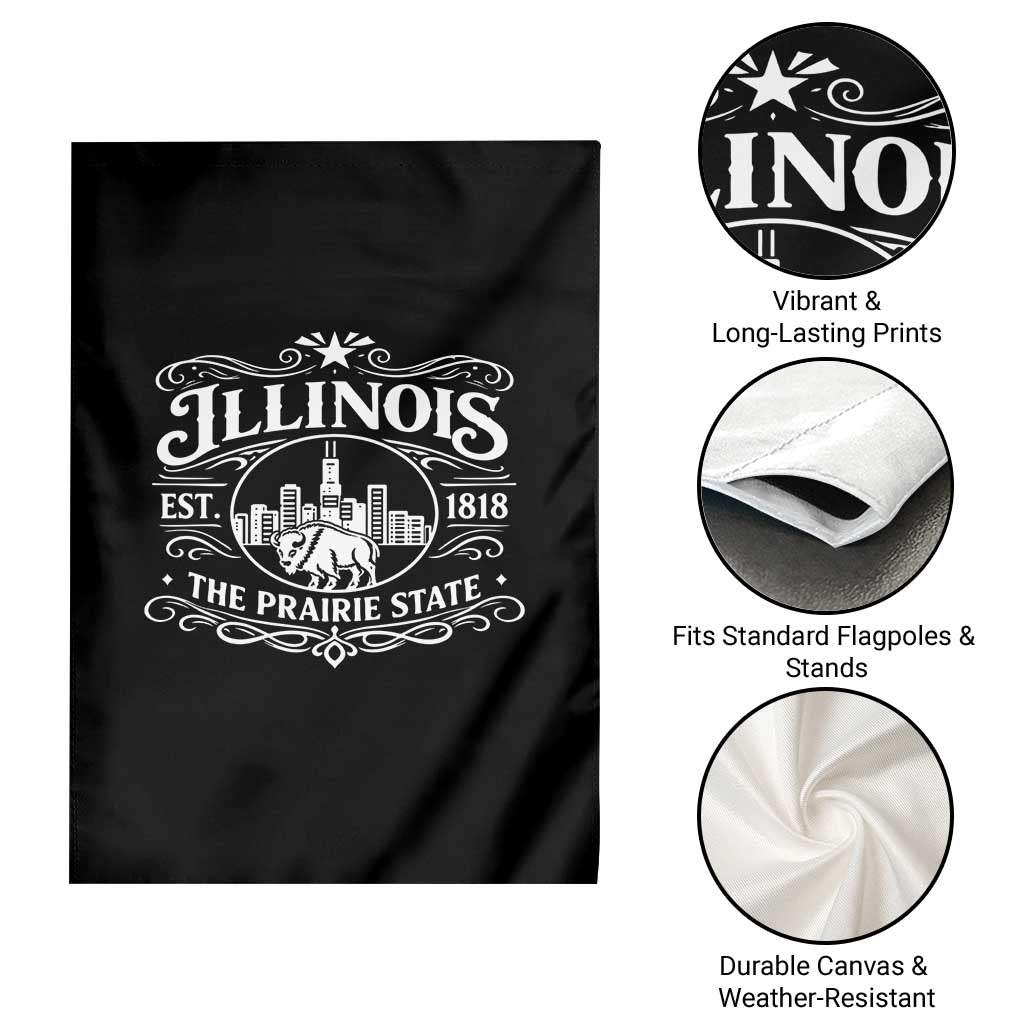 The Prairie State Illinois Souvenir Garden Flag Historic Midwest Gift