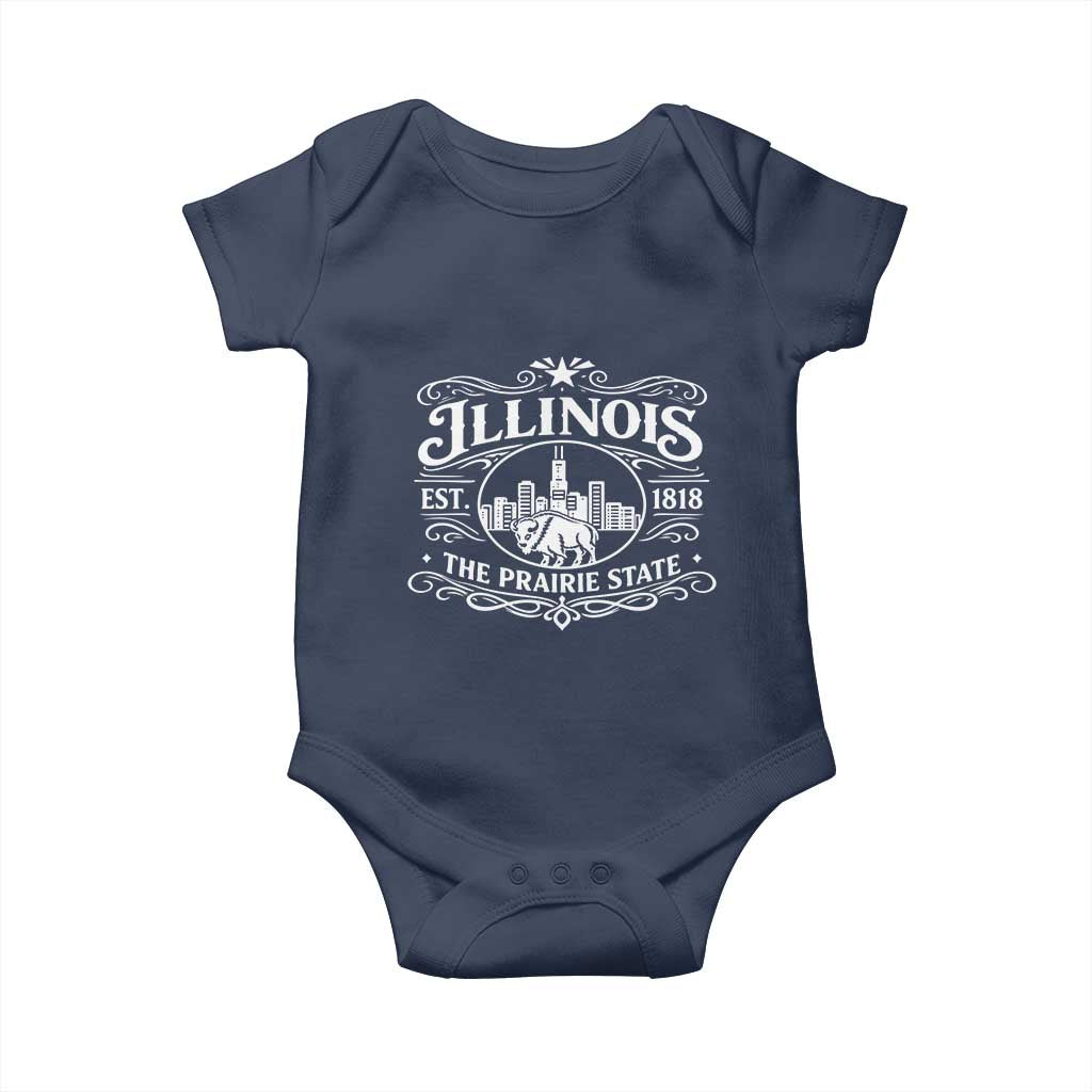 The Prairie State Illinois Souvenir Baby Onesie Historic Midwest Gift