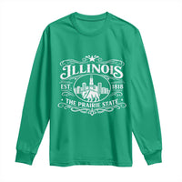 The Prairie State Illinois Souvenir Long Sleeve Shirt Historic Midwest Gift