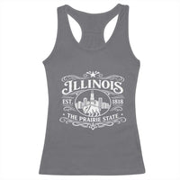 The Prairie State Illinois Souvenir Racerback Tank Top Historic Midwest Gift