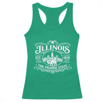 The Prairie State Illinois Souvenir Racerback Tank Top Historic Midwest Gift
