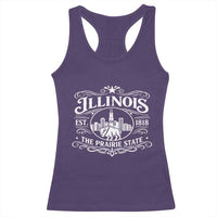 The Prairie State Illinois Souvenir Racerback Tank Top Historic Midwest Gift