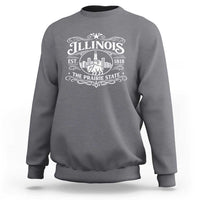 The Prairie State Illinois Souvenir Sweatshirt Historic Midwest Gift