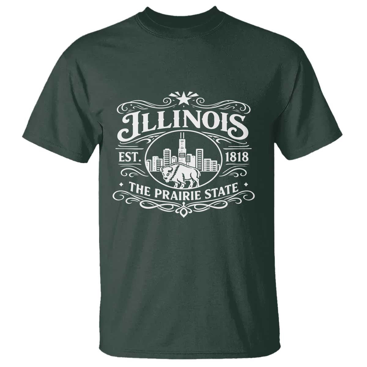 The Prairie State Illinois Souvenir T Shirt Historic Midwest Gift