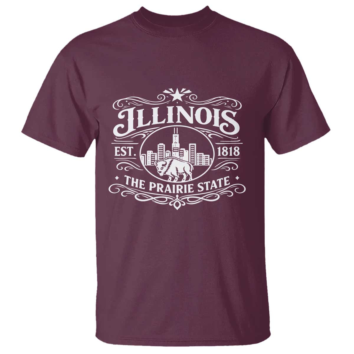 The Prairie State Illinois Souvenir T Shirt Historic Midwest Gift
