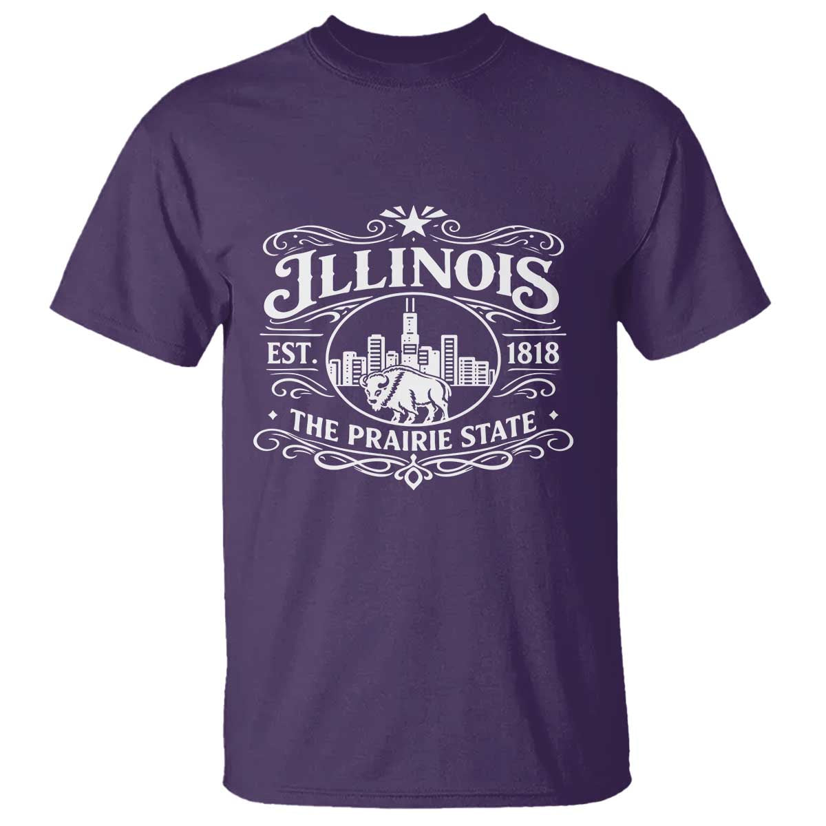 The Prairie State Illinois Souvenir T Shirt Historic Midwest Gift
