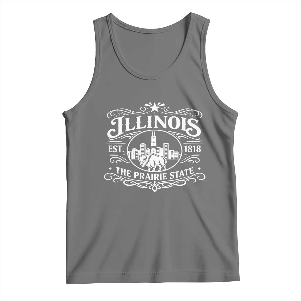 The Prairie State Illinois Souvenir Tank Top Historic Midwest Gift