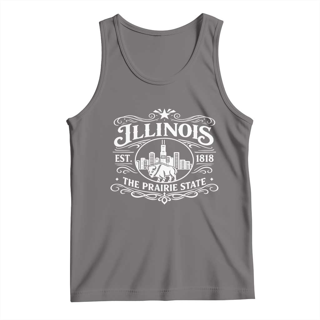 The Prairie State Illinois Souvenir Tank Top Historic Midwest Gift