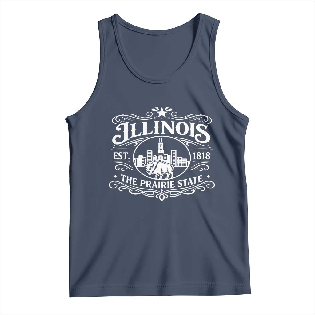 The Prairie State Illinois Souvenir Tank Top Historic Midwest Gift