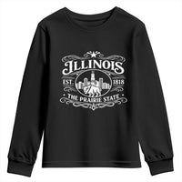 The Prairie State Illinois Souvenir Youth Sweatshirt Historic Midwest Gift
