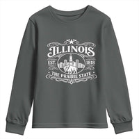 The Prairie State Illinois Souvenir Youth Sweatshirt Historic Midwest Gift