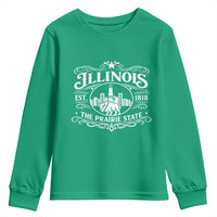 The Prairie State Illinois Souvenir Youth Sweatshirt Historic Midwest Gift