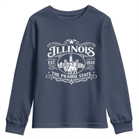 The Prairie State Illinois Souvenir Youth Sweatshirt Historic Midwest Gift