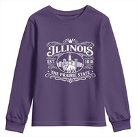 The Prairie State Illinois Souvenir Youth Sweatshirt Historic Midwest Gift