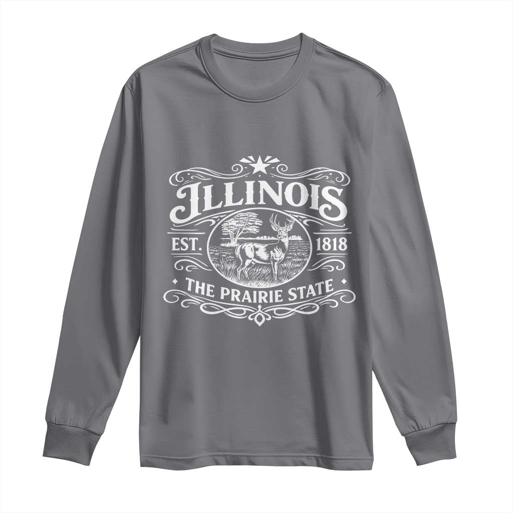 Illinois State Pride Long Sleeve Shirt The Prairie State Souvenir Gift