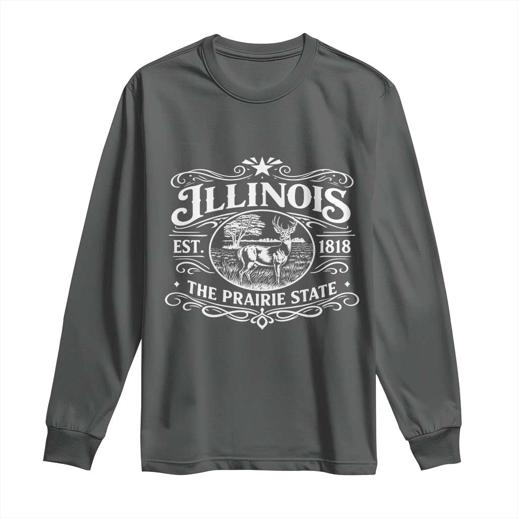 Illinois State Pride Long Sleeve Shirt The Prairie State Souvenir Gift